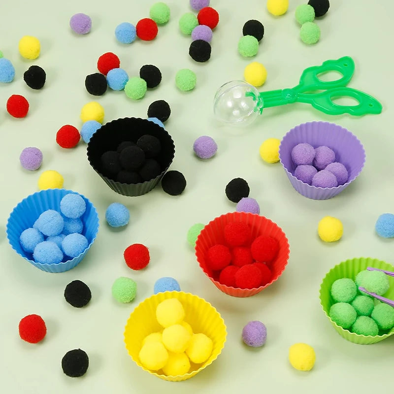 Counting Pompoms Montessori Toy