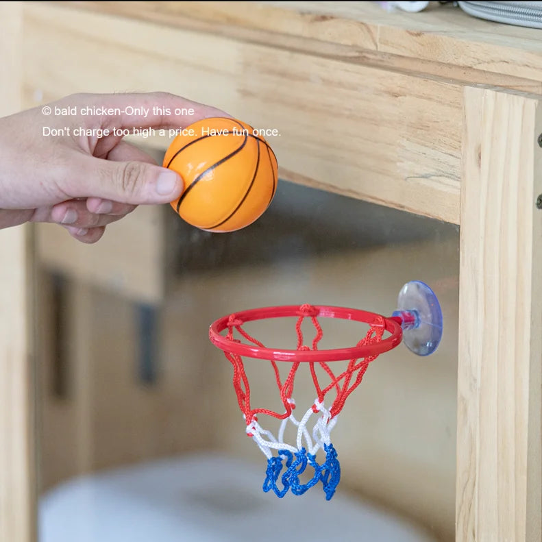 Small Basketball Set with Coordinated Wrist Solid Rubber Elastic Ball