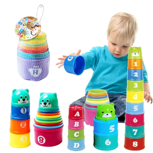 Kids Fun Number & Letter Stacking Cups