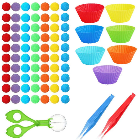 Counting Pompoms Montessori Toy