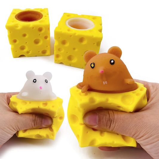 Stress-Relief Cheese Mouse Fidget Toy