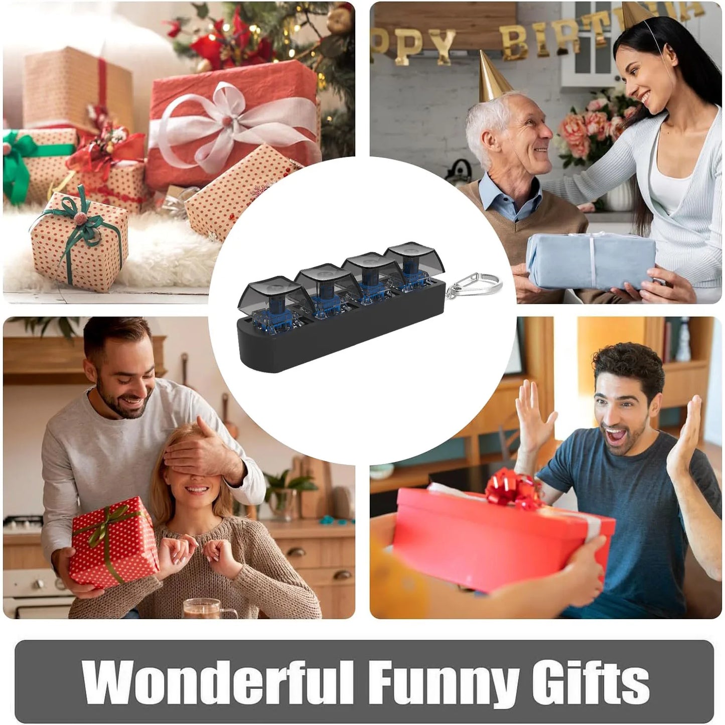 4-Keys Anti-Stress Finger Button Toy