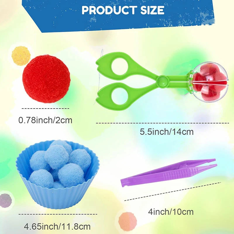 Counting Pompoms Montessori Toy