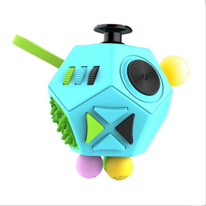 6/12-Sided Rainbow Decompression Cube Toy