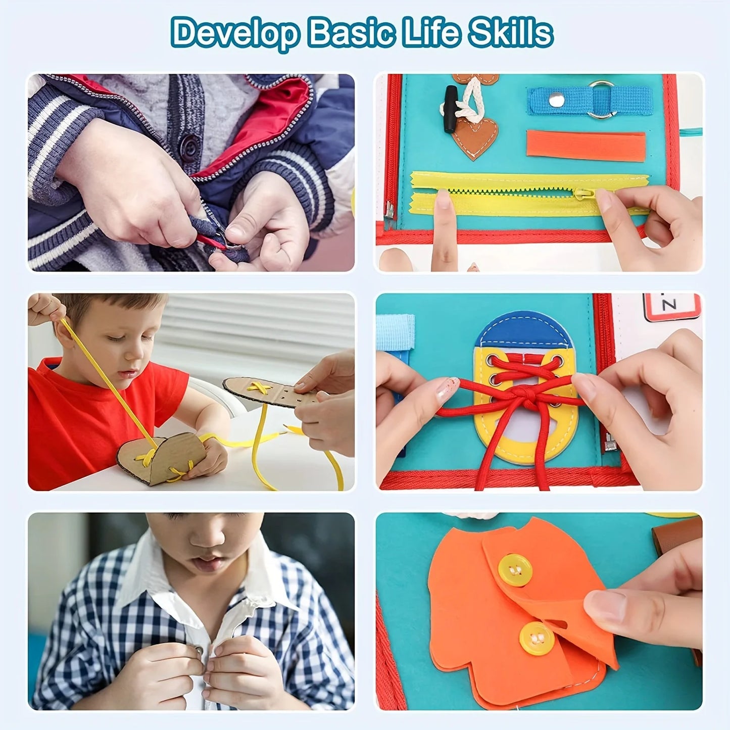 Montessori Busy Board – Educational Sensory Activity & Fine Motor Skills Development Toy for Boys and Girls
