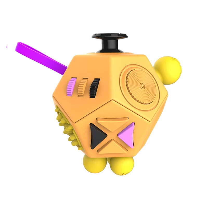 6/12-Sided Rainbow Decompression Cube Toy