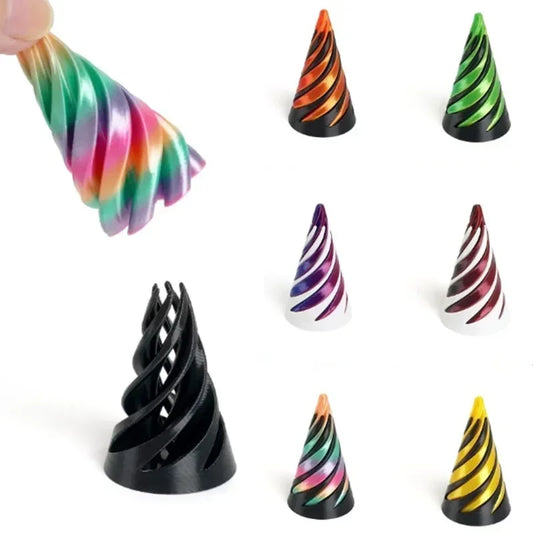 3D Printed Spiral Dual-Color Fidget Toy
