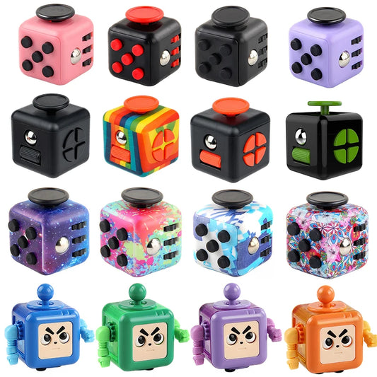 6/12-Sided Rainbow Decompression Cube Toy