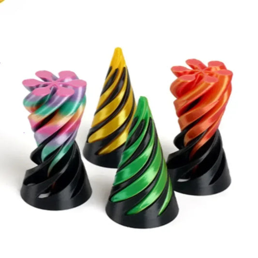 3D Printed Spiral Dual-Color Fidget Toy