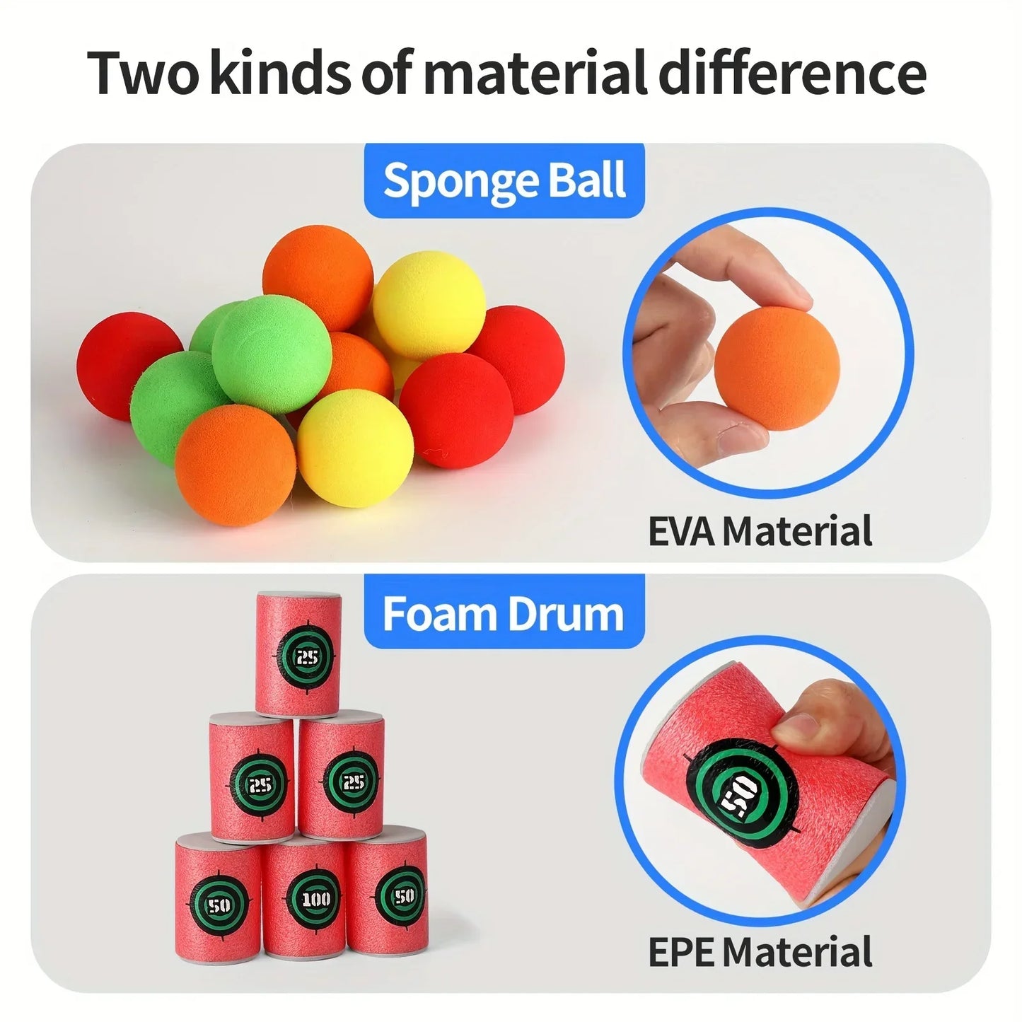 Hot Selling Bow and Arrow Shooting Toy Set – EVA Sponge Ball with Target Bucket & Stickers