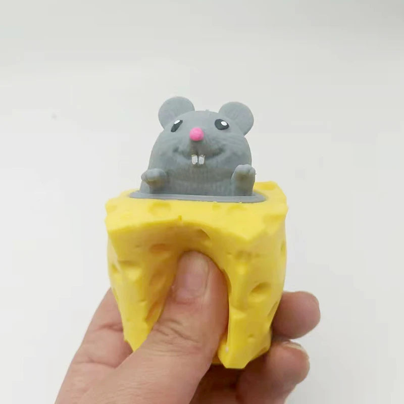 Stress-Relief Cheese Mouse Fidget Toy