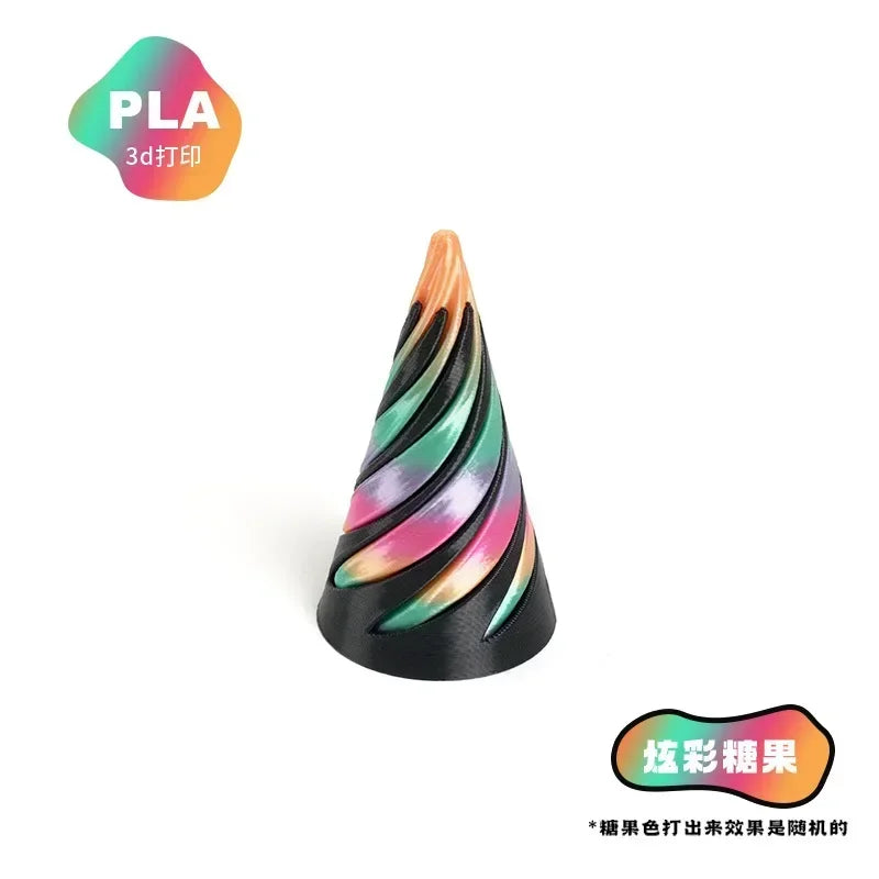 3D Printed Spiral Dual-Color Fidget Toy