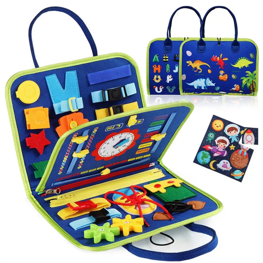 Montessori Busy Board – Educational Sensory Activity & Fine Motor Skills Development Toy for Boys and Girls
