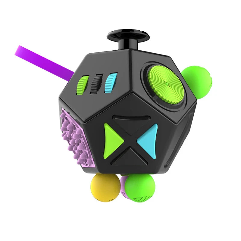6/12-Sided Rainbow Decompression Cube Toy