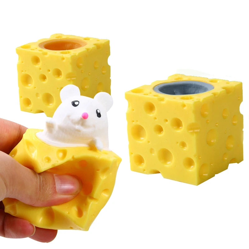 Stress-Relief Cheese Mouse Fidget Toy
