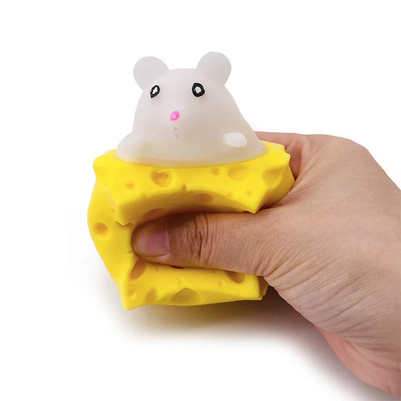 Stress-Relief Cheese Mouse Fidget Toy