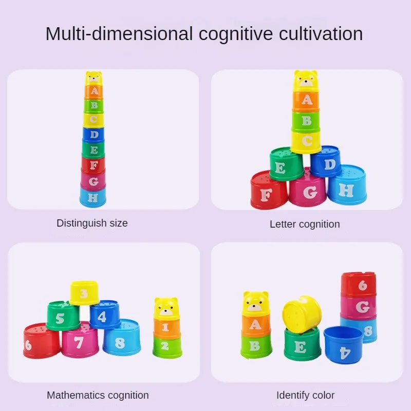 Kids Fun Number & Letter Stacking Cups