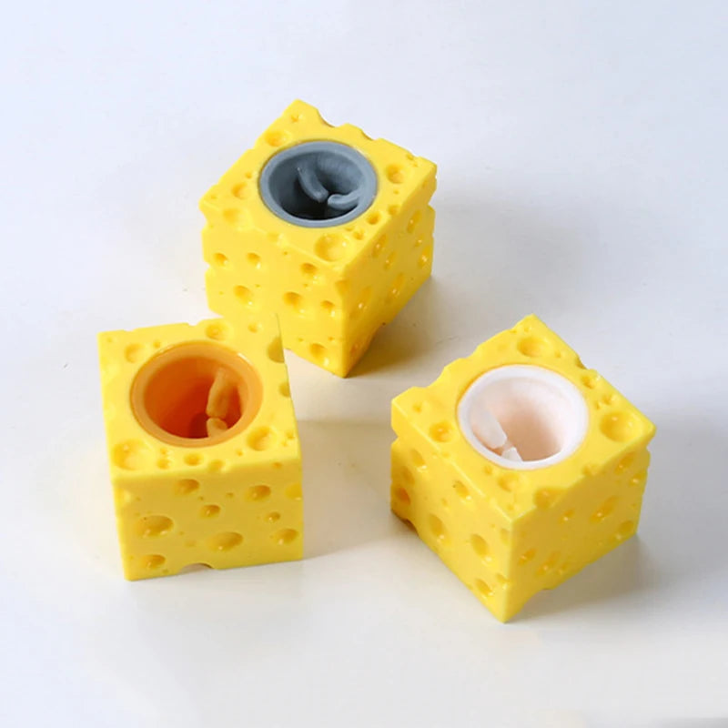 Stress-Relief Cheese Mouse Fidget Toy