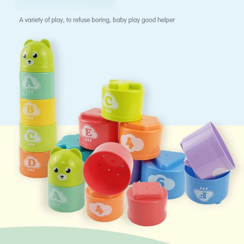 Kids Fun Number & Letter Stacking Cups