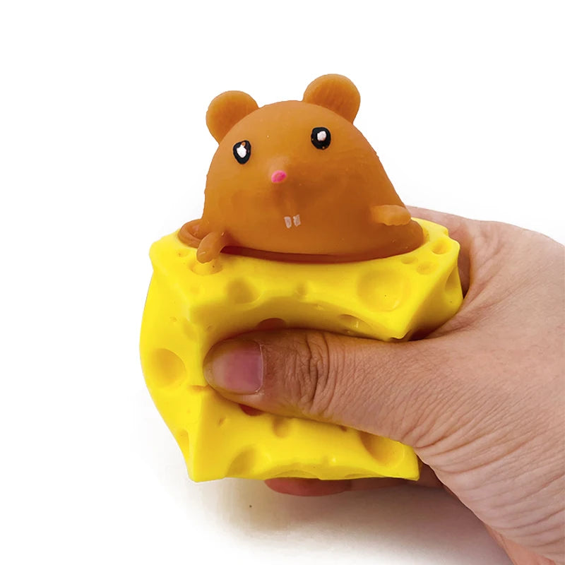 Stress-Relief Cheese Mouse Fidget Toy