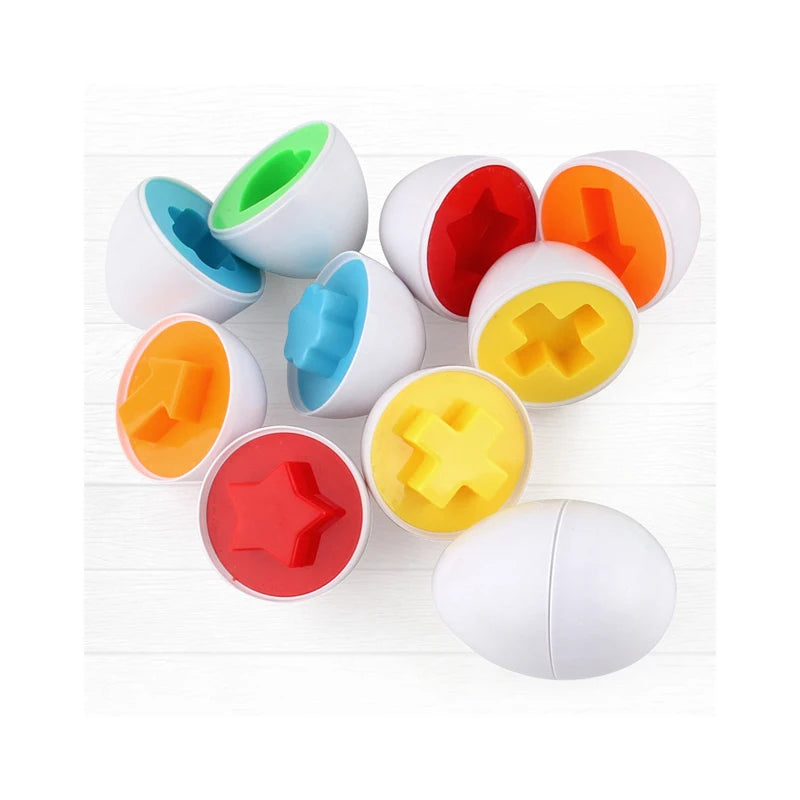 Baby Montessori 3-in-1 Stacking Rings & Matching Easter Eggs Toy